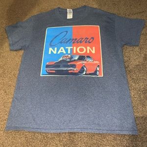 Camaro Nation blue mens tshirt